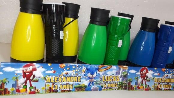 Kit Binoculo e Lanterna Tema Sonic