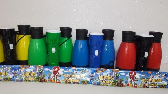 Kit Binoculo e Lanterna Tema Sonic