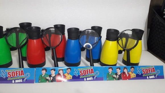 Kit Binoculo e Lupa Tema Detetives do Predio Azul