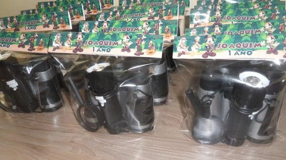 Kit Binoculo Prata + Lanterna + Lupa Mickey Safari