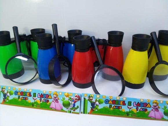 Kit Binoculo e Lupa Tema Super Mario
