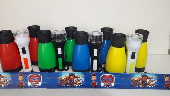 Kit Binoculo Zoom 4 Vezes e Lanterna Filme Patrulha Canina