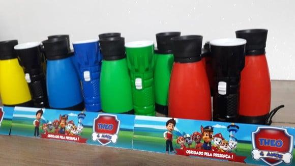 Kit Binoculo Zoom 4 Vezes e Lanterna Filme Patrulha Canina
