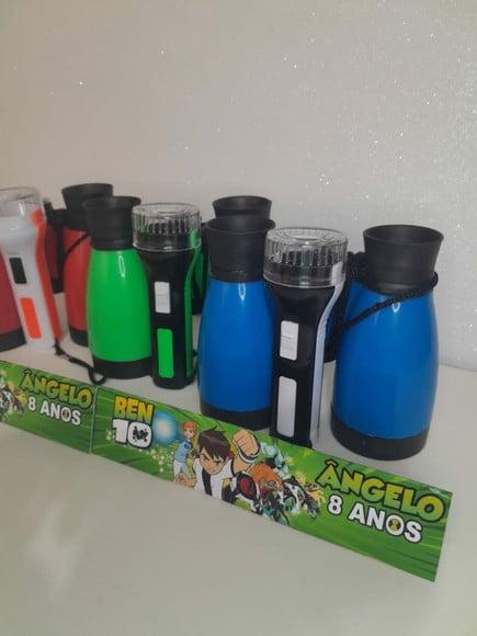Kit Binoculo Zoom 4 Vezes e Lanterna Tema Ben 10
