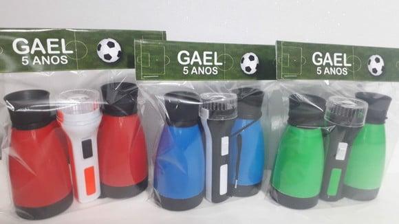Kit Binoculo Zoom 4 Vezes e Lanterna Tema Futebol