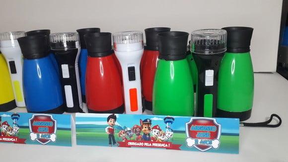 Kit Binoculo Zoom 4 Vezes e Lanterna Tema Patrulha Canina