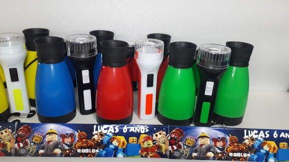 Kit Binoculo Zoom 4 Vezes e Lanterna Tema Roblox