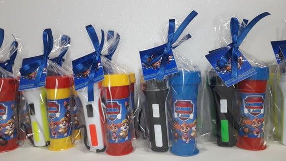 Kit Bolha de Sabão+ Lanterna + Saquinho + Tag + Fita Cetim