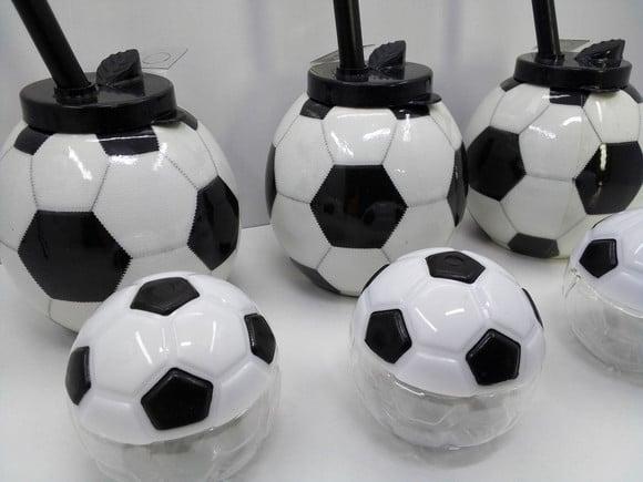 Kit Copo Bola com Canudo 300 ml + Mini Pote Bola Baleiro