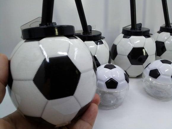 Kit Copo Bola com Canudo 300 ml + Mini Pote Bola Baleiro