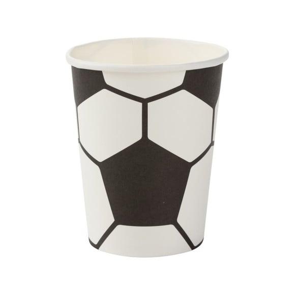 Kit Copo Descartável Futebol 270ml + Canudo de Papel
