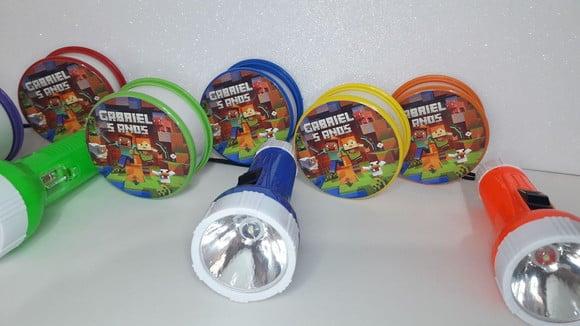 Kit Copo Retratil + Mini Lanterna Minecraft