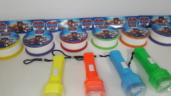 Kit Copo Retratil + Mini Lanterna Patrulha Canina