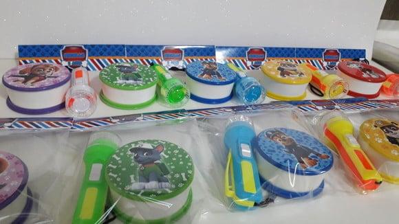 Kit Copo Retratil + Mini Lanterna Patrulha Canina