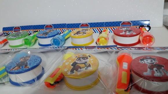 Kit Copo Retratil + Mini Lanterna Patrulha Canina