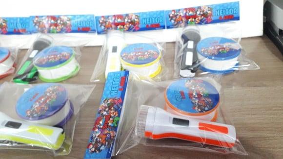 Kit Copo Retratil + Mini Lanterna Personalizado Brawl Star