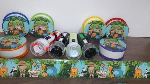 Kit Copo Retratil + Mini Lanterna Safari Baby