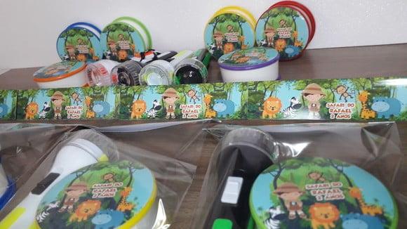 Kit Copo Retratil + Mini Lanterna Safari Baby