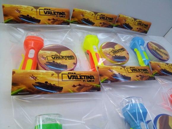 Kit Copo Retratil + Mini Lanterna Star Wars