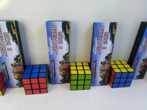 Kit Cubo Magico + Dominó Personalizado Tema Minecraft