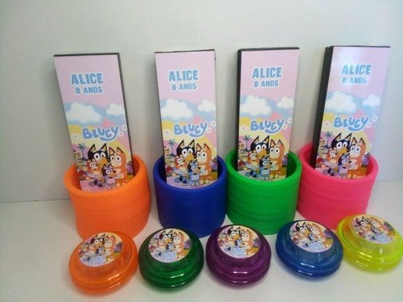 Kit Cubo Mágico + Mola Maluca + Ioiô Tema Bluey