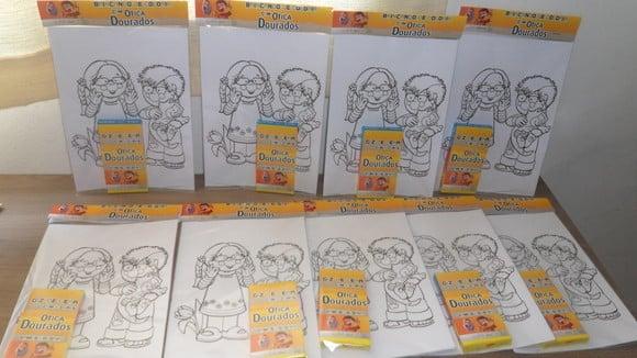 Kit de Desenhos para Colorir com Giz de Brindes para Empresa