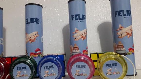 Kit Cubo Magico + Pega Vareta + Ioiô Tema Brinquedos Antigos