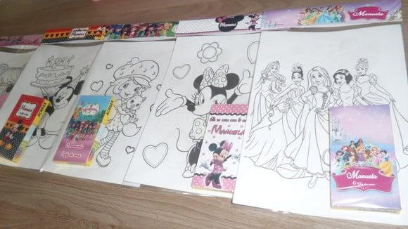 Kit de Desenhos para Colorir com Giz no Tema da Sua Festa