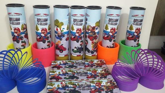 Kit Dominó + Pega Varetas + Mola Maluca Tema Mario Kart