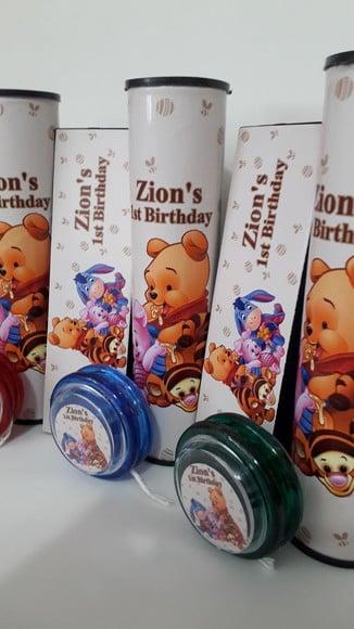 Kit Domino + Pega Varetas+ Ioio Personalizado Tema Pooh
