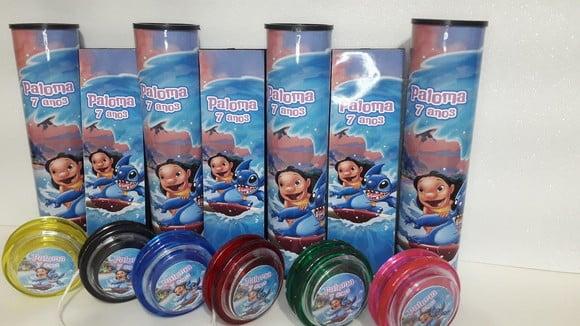 Kit Domino + Pega Varetas+ Ioio Tema Lilo e Stitch