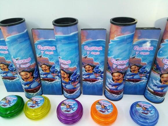Kit Domino + Pega Varetas+ Ioio Tema Lilo e Stitch