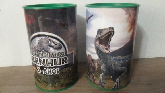 Kit Domino e Cofre Tema Dinossauros