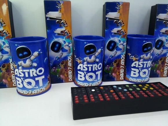 Kit Domino e Cofre Tema Astrobot