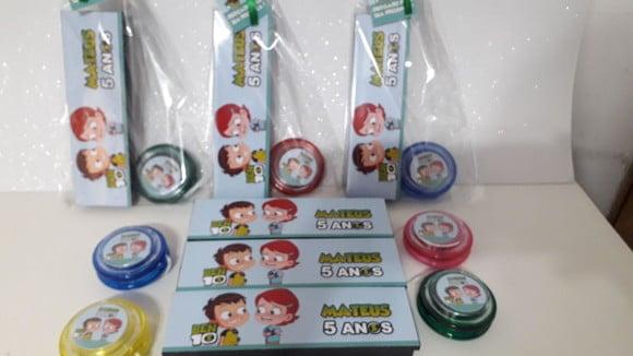 Kit Domino e Ioio Personalizado Ben 10 Baby