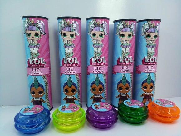 Kit Domino e Ioio Personalizado Lol Menina e Menino