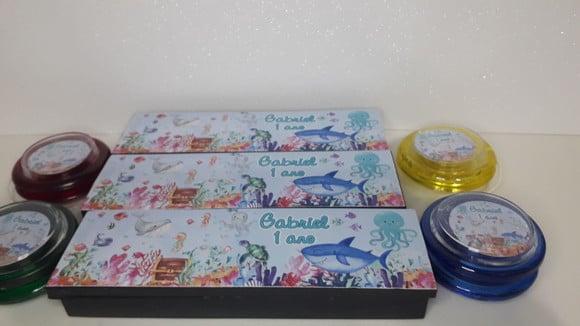 Kit Domino e Ioio Personalizado Fundo do Mar