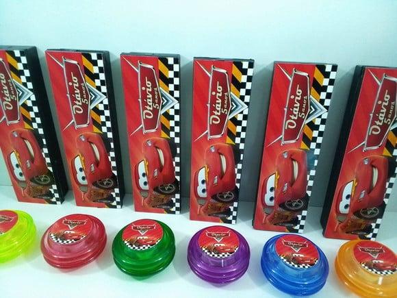 Kit Domino e Ioio Personalizado Tema Carros