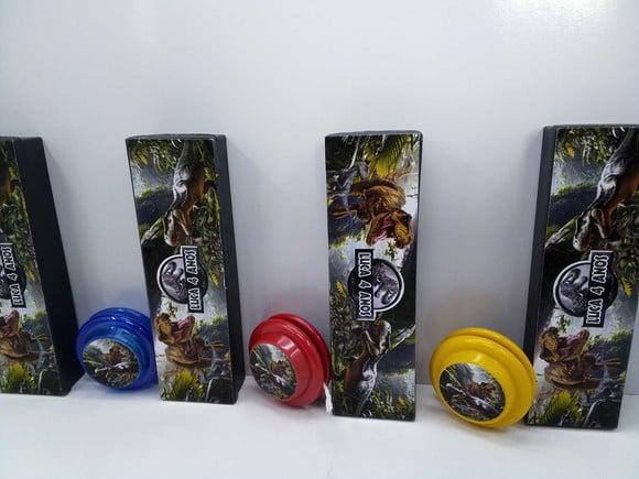 Kit Domino e Ioio Personalizado Tema Dinossauro