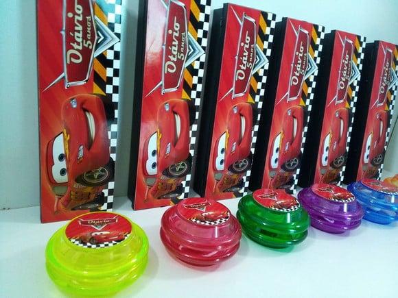 Kit Domino e Ioio Personalizado Tema Carros