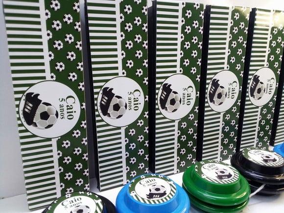 Kit Domino e Ioio Personalizado Tema Futebol