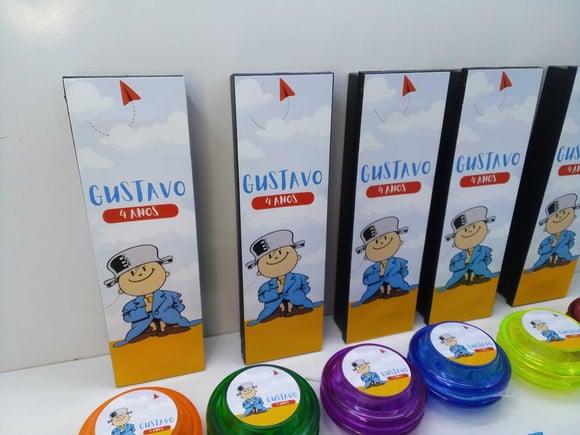 Kit Domino e Ioio Personalizado Tema Menino Maluquinho