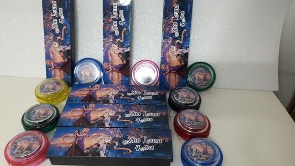 Kit Domino e Ioio Personalizado Tema Rapunzel