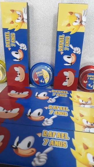 Kit Domino e Ioio Personalizado Tema Sonic