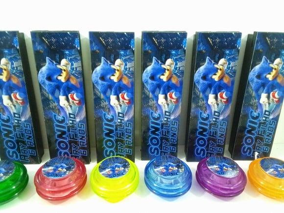 Kit Domino e Ioio Personalizado Tema Sonic