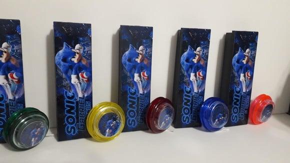 Kit Domino e Ioio Personalizado Tema Sonic