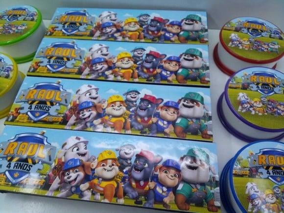 Kit Domino e Ioio Personalizado Tema Super Gatinhos