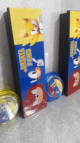 Kit Domino e Ioio Personalizado Tema Sonic