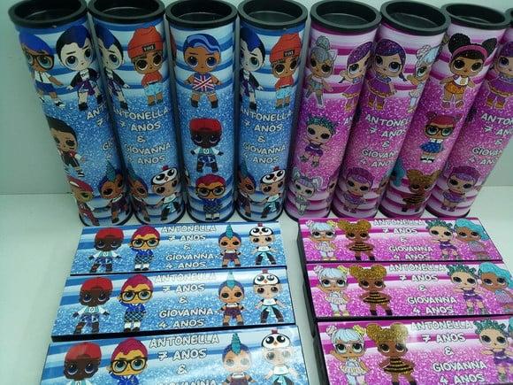 Kit Domino e Pega Vareta Personalizado Lol Menina e Menino