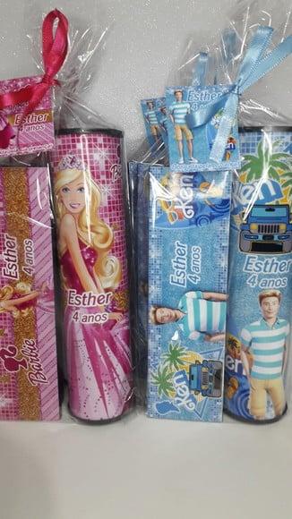 Kit Domino e Pega Varetas Barbi e Ken